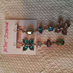 NWT Betsey Johnson Asymmetrical Earrings